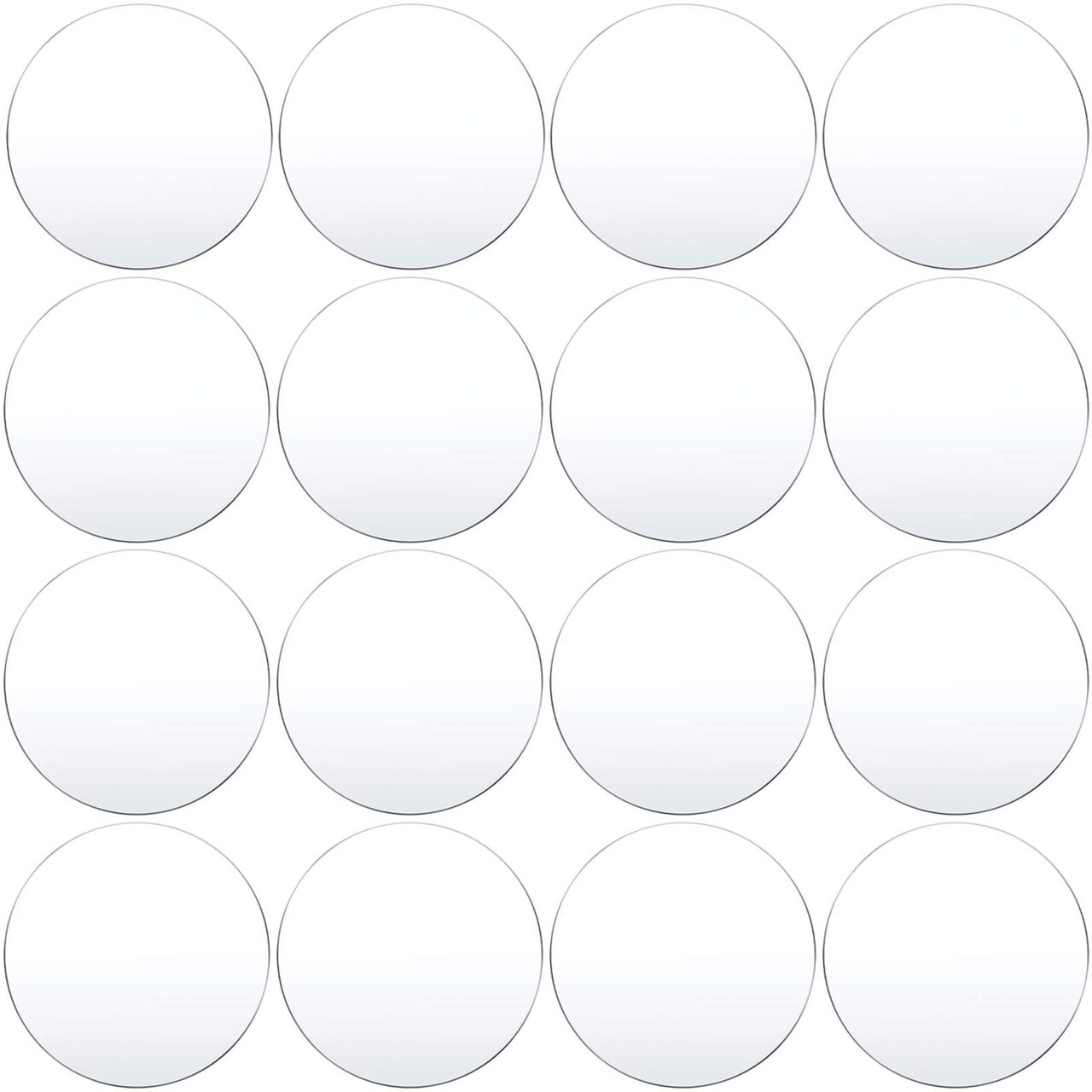 16 Pieces Clear Circle Acrylic 0.08 Inch Thick Round Acrylic Blanks Acrylic Discs Round Acrylic Panel for Picture Frame Painting DIY Crafts (Clear,4 Inch/ 10.16 cm)